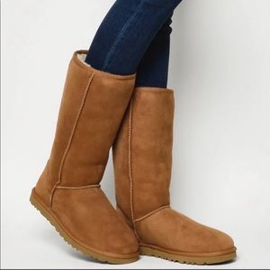 UGG Classic Genuine Shearling Lined Tall Boots chestnut Tan womens